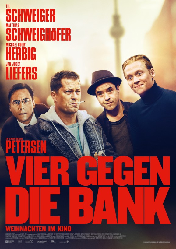Vier-gegen-Bank-Poster