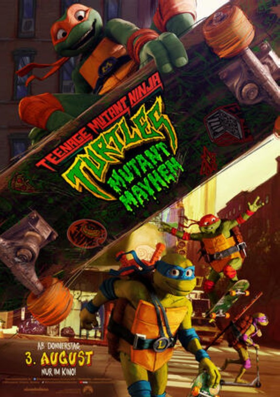 Teenage Mutant Ninja turtles Mutant Mayhem Konoplakat Filmstart DE