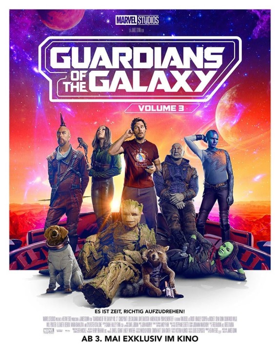 Guardians of the Galaxy Vol 3 Kinoposter Kinostart DE (c) Marvel