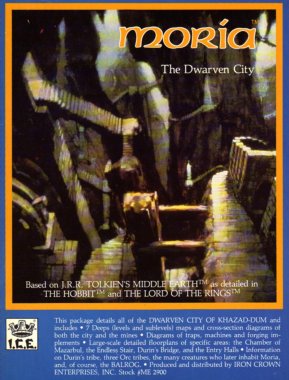 Das Cover von MORIA - THE DWARVEN CITY © 1984 Tolkien Enterprises