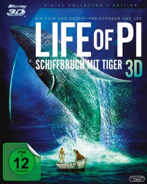 Das 3D Blu-ray Cover von LIFE OF PI - SCHIFFBRUCH MIT TIGER © 2013 20th Century Home Ent