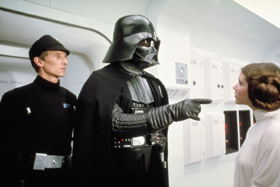 Star Wars Episode IV Krieg der Sterne Szene Darth Vader Leia organa